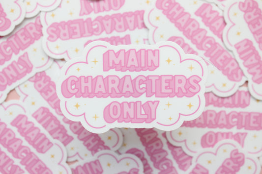 Main Characters Only Laptop Sticker