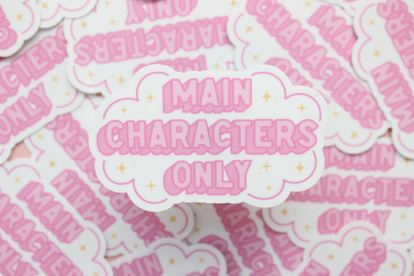 Main Characters Only Laptop Sticker