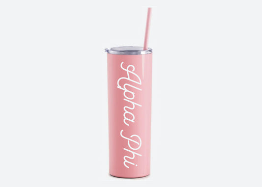 Alpha Phi Pink 20 oz Tumbler