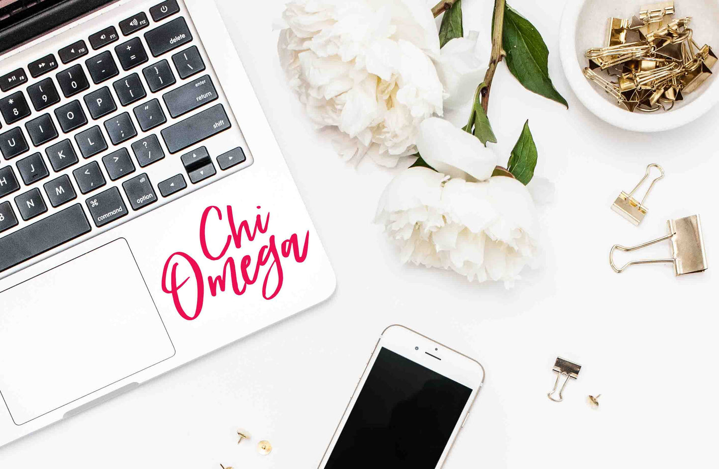 Chi Omega Script Sticker