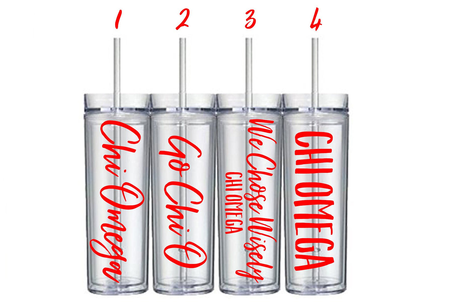 Chi Omega Customizable 16 oz Tumbler