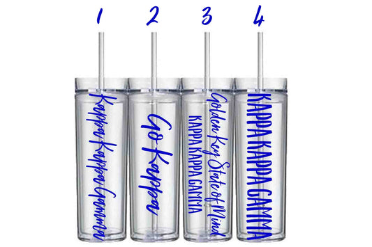 Kappa Kappa Gamma Customizable 16 oz Tumbler