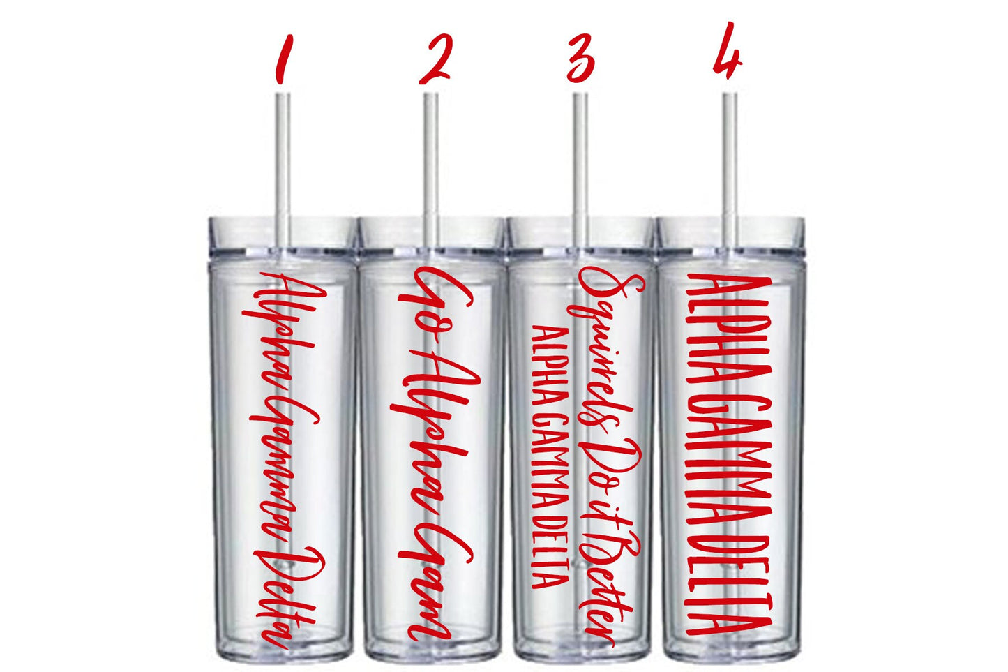 Alpha Gamma Delta Customizable 16 oz Tumbler