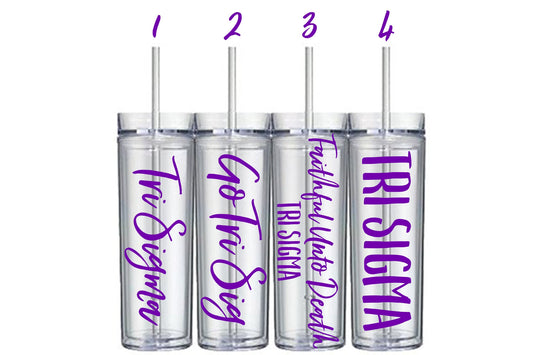 Sigma Sigma Sigma Customizable 16 oz Tumbler