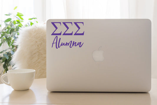 Tri Sigma Alumna Sticker in Deep Purple