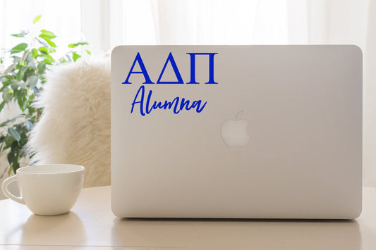 Alpha Delta Pi Alumna Sticker in Blue