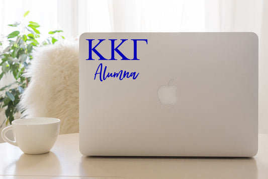 Kappa Kappa Gamma Alumna Sticker in Blue