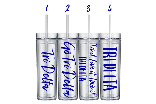 Delta Delta Delta Customizable 16 oz Tumbler