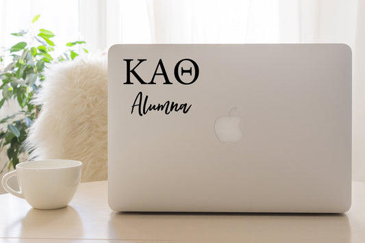 Kappa Alpha Theta Alumna Sticker in Black