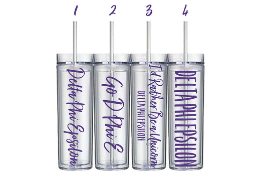 Delta Phi Epsilon Customizable 16 oz Tumbler