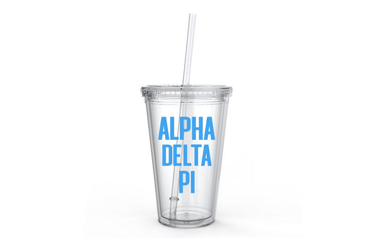 Alpha Delta Pi Blue Tumbler