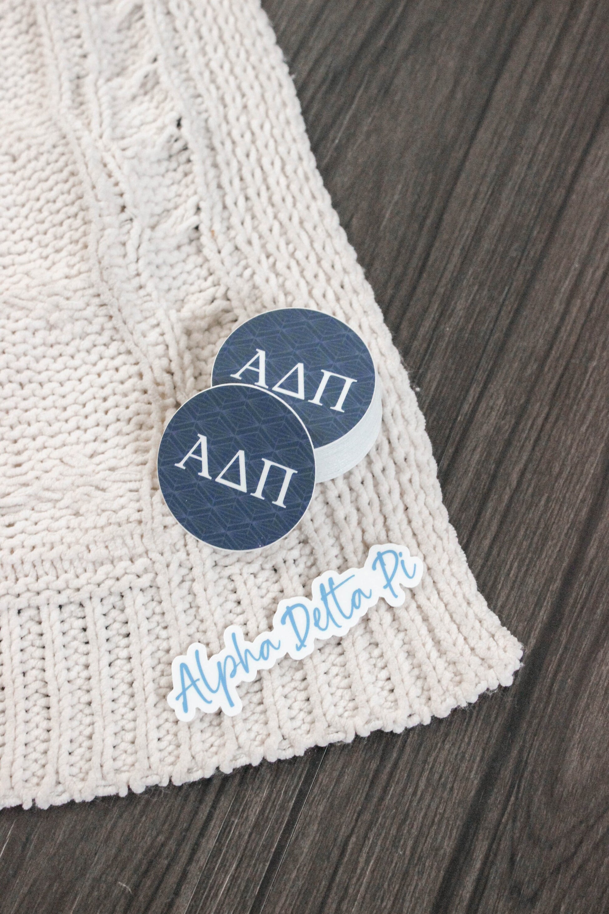 Alpha Delta Pi Sticker Set Name and letters
