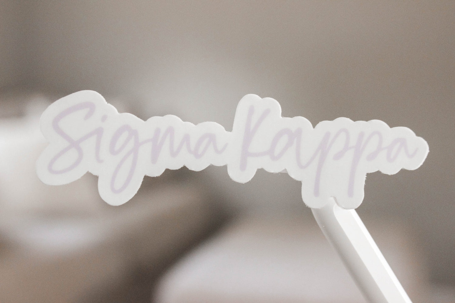 Lavender Sigma Kappa Script Sticker