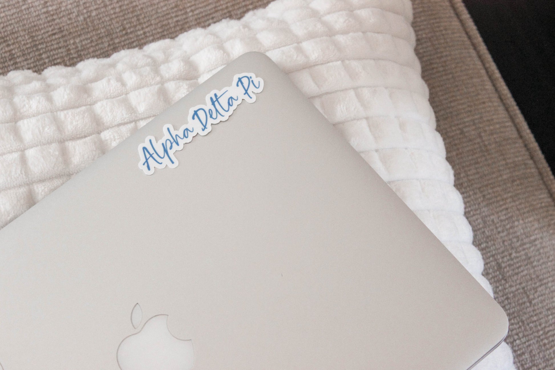 Azure Alpha Delta Pi Script Sticker