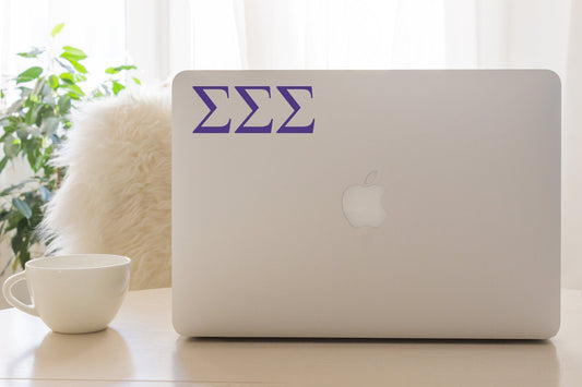 Tri Sigma Sticker in Purple