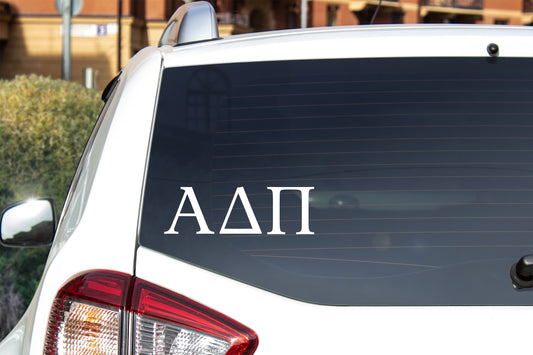 ADPi White Car Decal