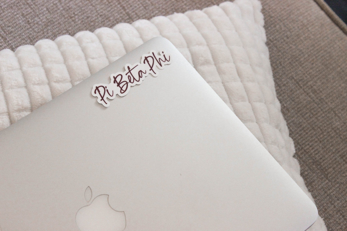 Pi Beta Phi Sticker in PiPhi wine and handwritten script PBP
