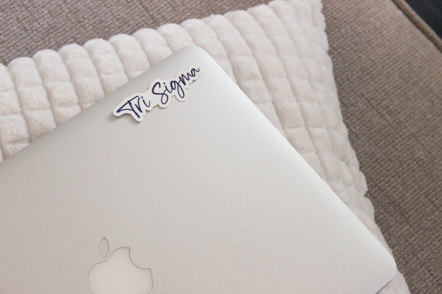 Sigma Sigma Sigma Sticker in Tri Sig Royal Purple and handwritten script Tri Sigma