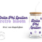 Delta Phi Epsilon Sorority 16oz Retro Bloom Can Shaped Glass