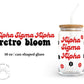 Alpha Sigma Alpha Sorority 16oz Retro Bloom Can Shaped Glass