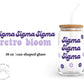 Sigma Sigma Sigma Sorority 16oz Retro Bloom Can Shaped Glass