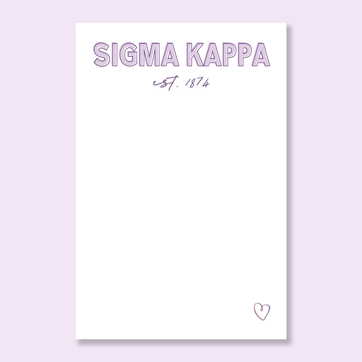 [OVERSTOCK] Sigma Kappa Notepad, 5x8"