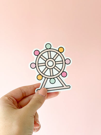 Ferris Wheel Retro Vinyl Sticker