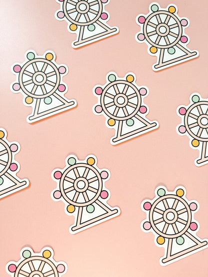 Ferris Wheel Retro Vinyl Sticker