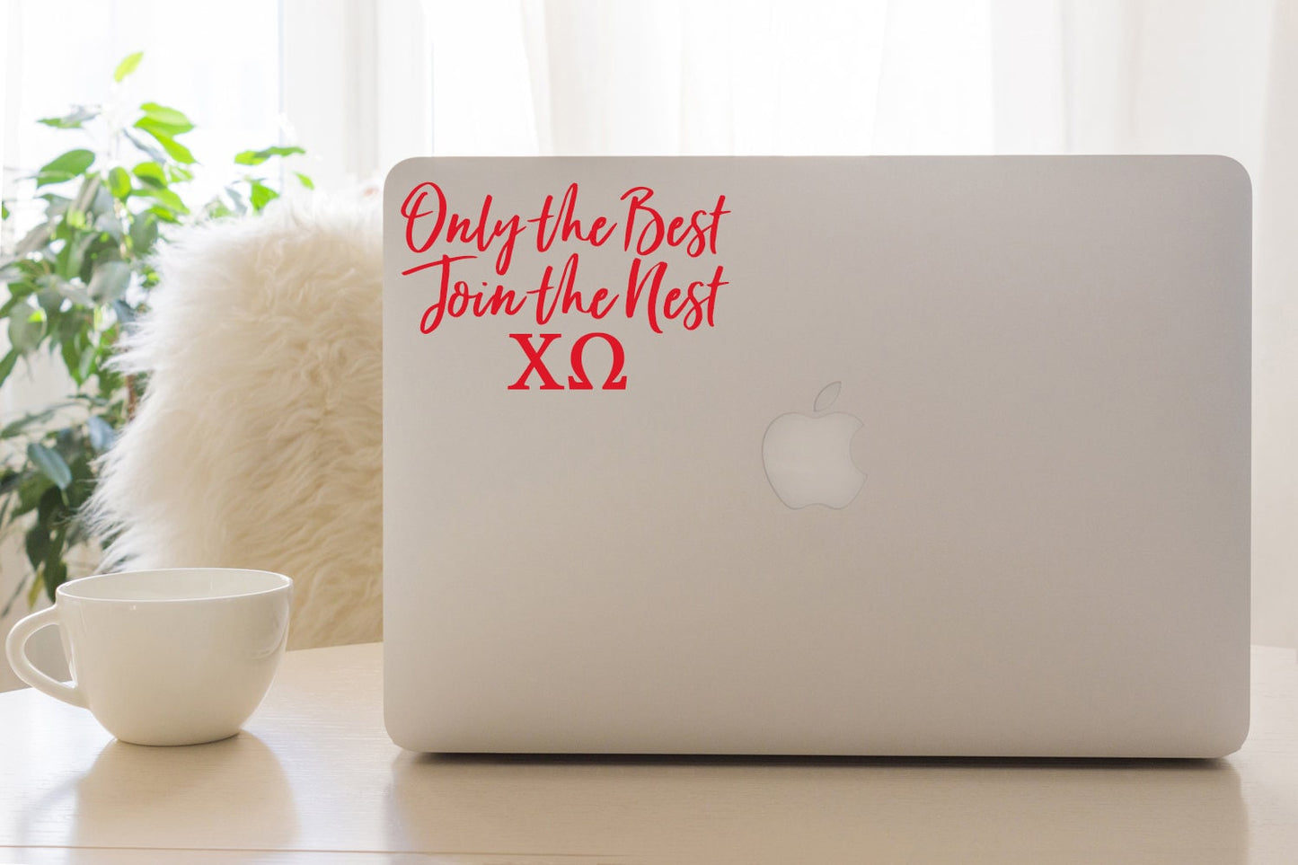 Chi Omega XO letters Only the Best Join the Nest Decal, Sorority Gift