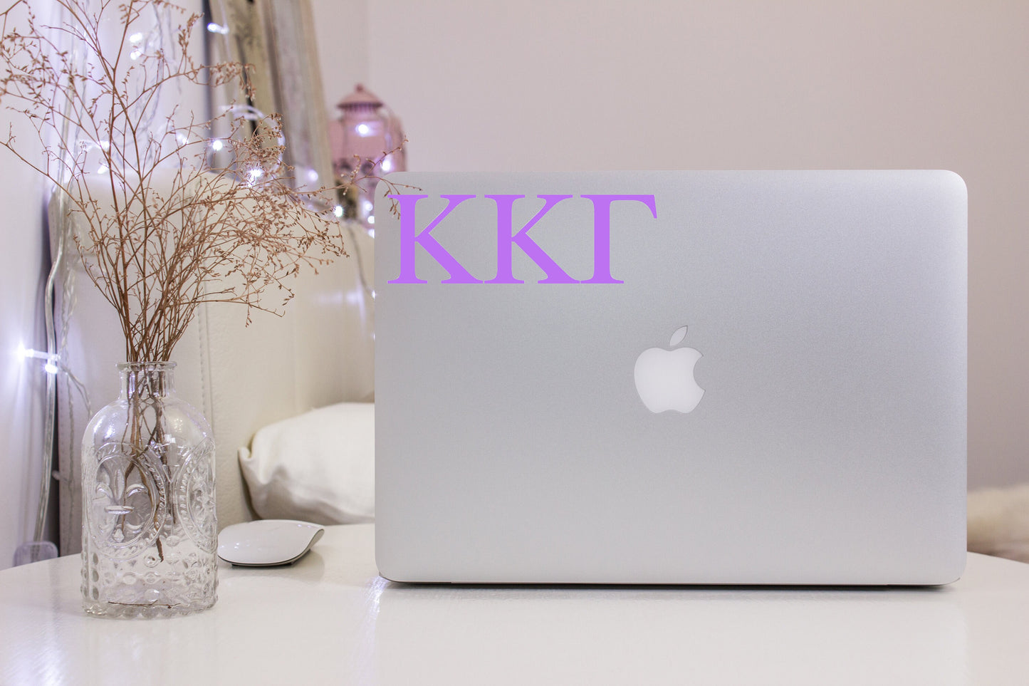 Kappa Kappa Gamma Greek Letter Decal, KKG Laptop Sorority Sticker