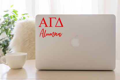 Alpha Gamma Delta Alumna Sticker in Red