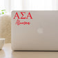 Alpha Sigma Alpha Alumna Sticker in Red