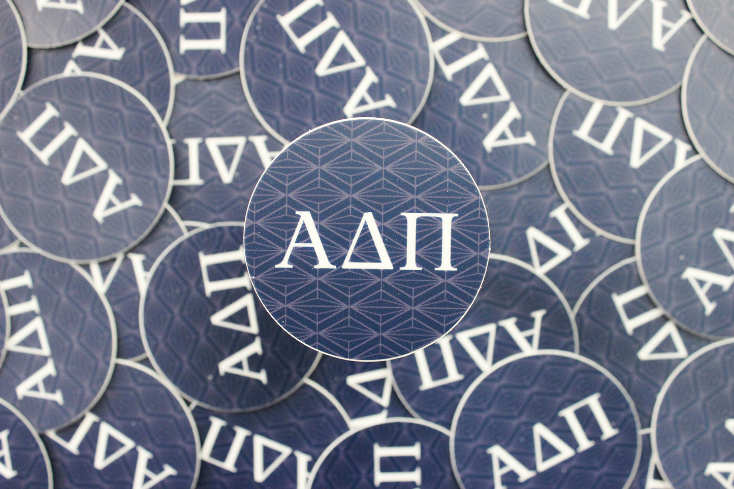Alpha Delta Pi Stickers with diamond background