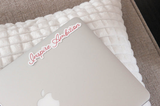 AOII Inspire Ambition Sticker in red