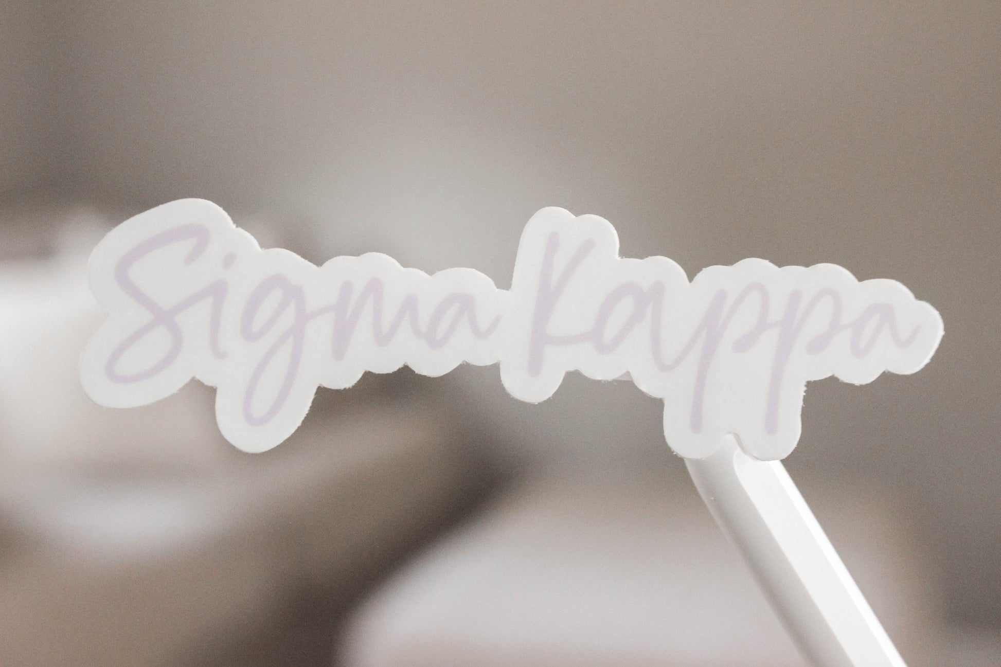 Lavender Sigma Kappa Script Sticker 