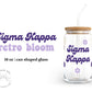 Sigma Kappa Sorority Retro Bloom Can Shaped Glass