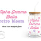 Alpha Gamma Delta Sorority Retro Bloom Can Shaped Glass