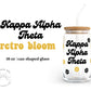 Kappa Alpha Theta Sorority Retro Bloom Can Shaped Glass