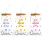 Pi Beta Phi Sorority Retro Bloom Can Shaped Glass