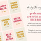 Sigma Kappa Sorority Retro Bloom Can Shaped Glass